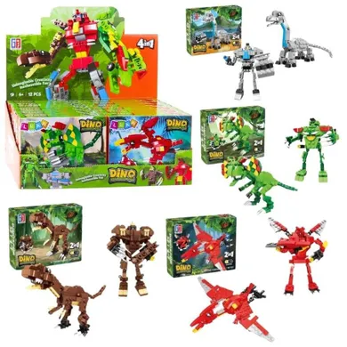Lean Toys, klocki konstrukcyjne, Dinozaur robot, 2w1, 1 szt.