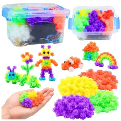 Lean Toys, klocki konstrukcyjne na rzepy, 836 elementów