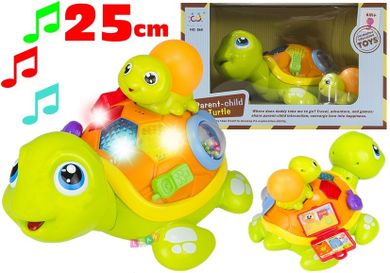 Lean Toys, Kolorowy żółw i żółwiątko, zabawka interaktywna