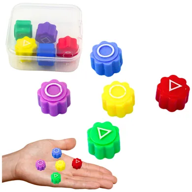 Lean Toys, kości do gry w gonggi hacele, gra zręcznościowa z etui, 5 szt.