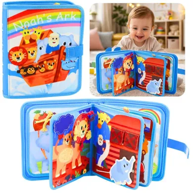 Lean Toys, książeczka sensoryczna 3D, filcowa, Arka Noego