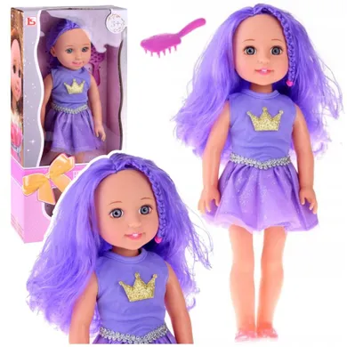 Lean Toys, lalka w sukience z koroną, 38 cm