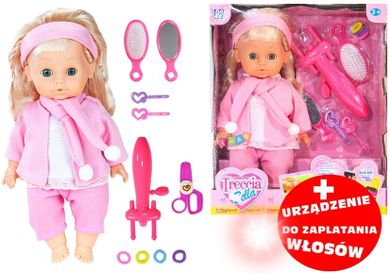 Lean Toys, lalka z długimi włosami + akcesoria do czesania