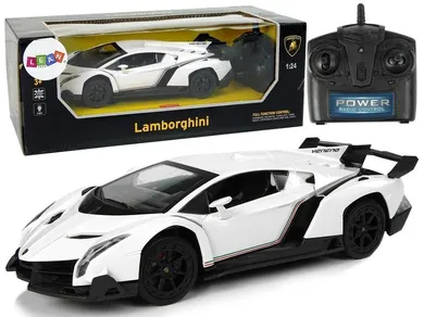 Lean Toys, Lamborghini, pojazd zdalnie sterowany, biały, 1:24