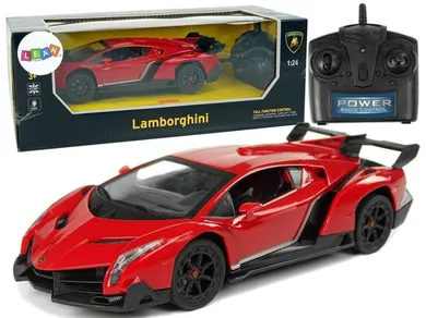 Lean Toys, Lamborghini, pojazd zdalnie sterowany, czerwony, 1:24