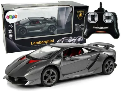 Lean Toys, Lamborghini, pojazd zdalnie sterowany, srebrny, 1:24