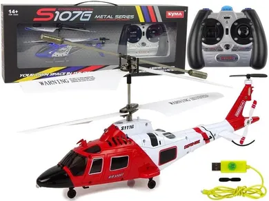 Lean Toys, Latający helikopter, pojazd zdalnie sterowany, czerwony