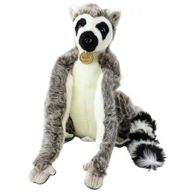 Lean Toys, lemur z długimi łapkami na rzepy, maskotka, 27 cm