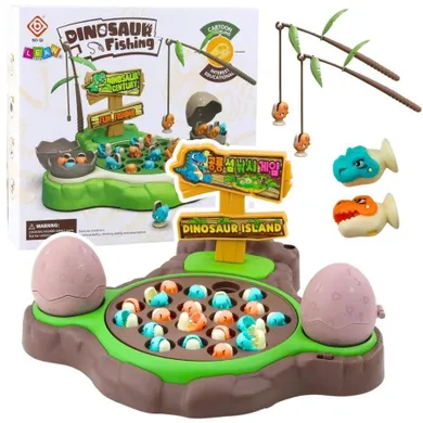 Lean Toys, łowienie dinozaurów na magnes, gra zręcznościowa, 21 elementów