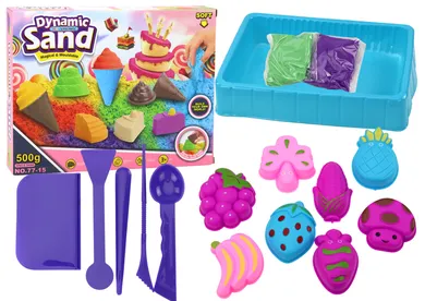 Lean Toys, magiczny piasek kinetyczny, warzywa i owoce, zestaw kreatywny
