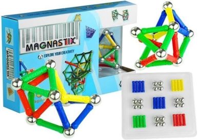 Lean Toys, Magnastix, klocki magnetyczne, patyczki, kulki