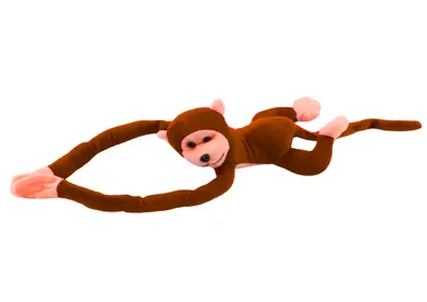 Lean Toys, małpka, maskotka interaktywna, ciemno brązowa, 80 cm