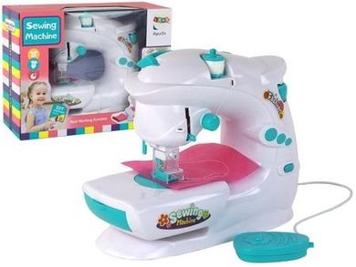 Lean Toys, maszyna do szycia, zabawka interaktywna, biała