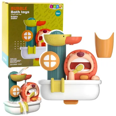 Lean Toys, maszynka do piany, zabawka do kąpieli, lew