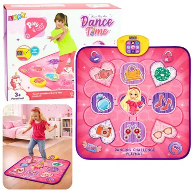 Lean Toys, mata taneczna, Bluetooth, jednorożec, 83-80 cm