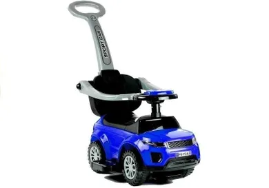 Lean Toys, Mega Car, jeździk z pchaczem, 3w1, niebieski