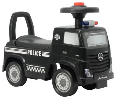 Lean Toys, Mercedes Actros 3316a, policja, jeździk, czarny