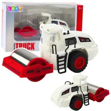 Lean Toys, metalowy walec drogowy, interaktywny pojazd budowlany