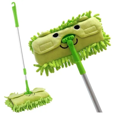 Lean Toys, mop z rączką teleskopową, zwierzątko, zielony