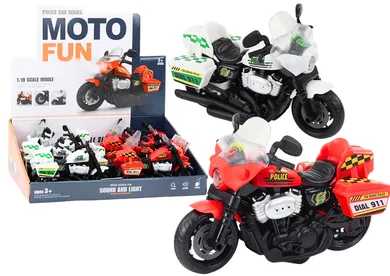 Lean Toys, motocykl policyjny, pojazd interaktywny, 1 szt.