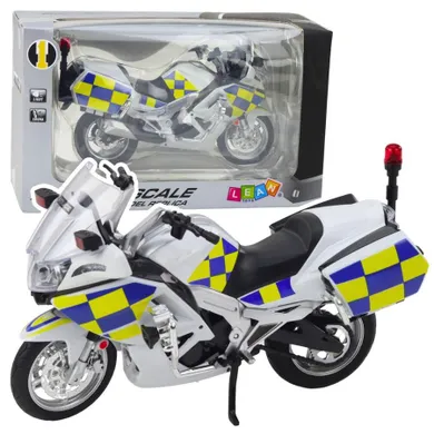 Lean Toys, motocykl policyjny, pojazd interaktywny, 1:12