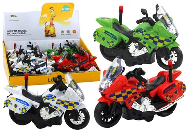 Lean Toys, motocykl policyjny, światło i dźwięk