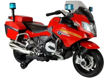 Lean Toys, Motor BMW R1200, Policja, pojazd na akumulator, czerwony