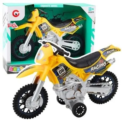 Lean Toys, motor crossowy off-road żółty