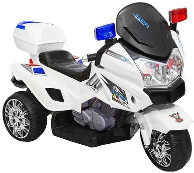Lean Toys, Motor, pojazd na akumulator, biały