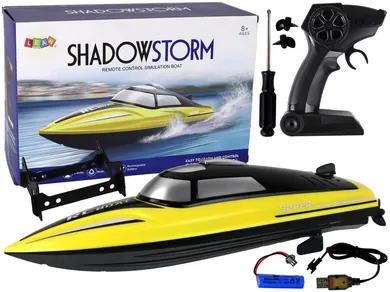 Lean Toys, motorówka zdalnie sterowana, żółta