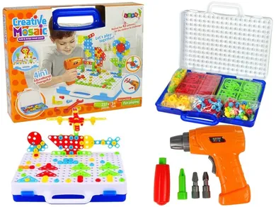 Lean Toys, mozaika z wkrętarka, układanka 4w1, 237 elementów