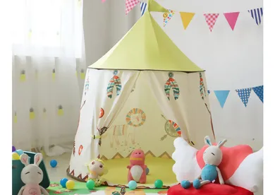 Lean Toys, namiot indiański tipi, beżowy, 125 cm