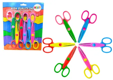 Lean Toys, nożyczki kreatywne, dekoracyjne, 6 szt.