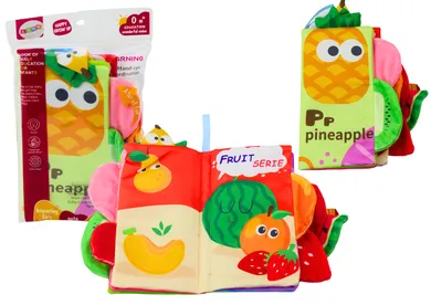 Lean Toys, Owoce, miękka książeczka sensoryczna