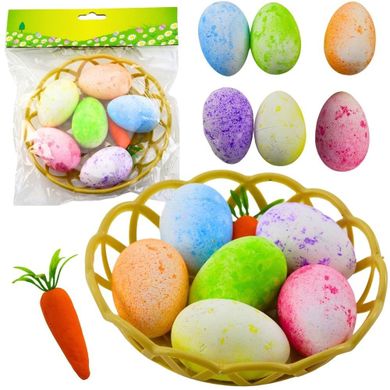 Lean Toys, ozdoby wielkanocne w koszyczku, 7 szt.