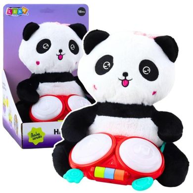 Lean Toys, panda pluszowa z bębenkami