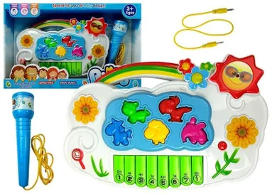 Lean Toys, pianinko elektroniczne, kwiatki