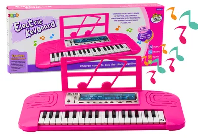 Lean Toys, pianino, różowe, 36 melodii