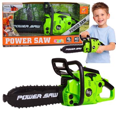 Lean Toys, piła łańcuchowa, interaktywna, zielona