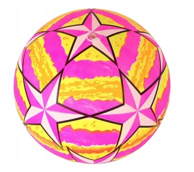 Lean Toys, piłka gumowa, różowa, 22 cm