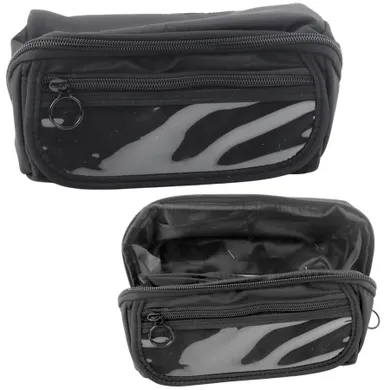 Lean Toys, piórnik saszetka, czarny, 20-10 cm