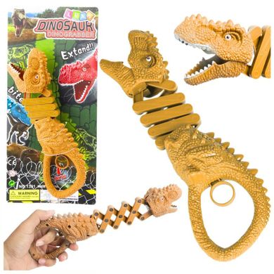 Lean Toys, pistolet, chwytak, gryzący szkielet dinozaura, pomarańczowy