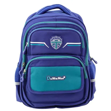 Lean Toys, plecak szkolny, granatowo, zielony, 20l