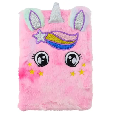 Lean Toys, pluszowy notatnik, linie, jednorożec tęczowy, 1 szt.