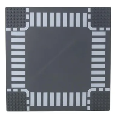 Lean Toys, Płyta do budowania z klocków, Droga Skrzyżowanie, 26-26 cm