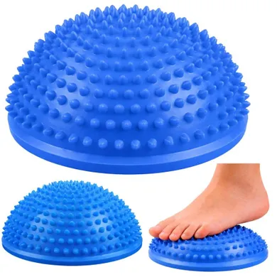 Lean Toys, półkula sensoryczna do masażu i ćwiczeń równowagi, niebieska, 16 cm