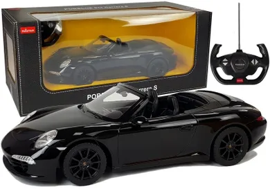 Lean Toys, Porsche 911 carrera s rastar, pojazd zdalnie sterowany, czarny, 1:12