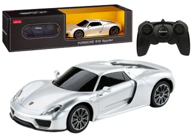 Lean Toys, Porsche 918, Spyder, pojazd zdalnie sterowany, 1:24, srebrny