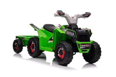 Lean Toys, quad z przyczepą, pojazd na akumulator, zielony, XMX630T