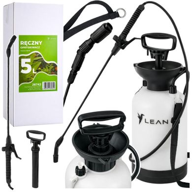 Lean Toys, ręczny opryskiwacz ciśnieniowy do podlewania i nawożenia, 5l